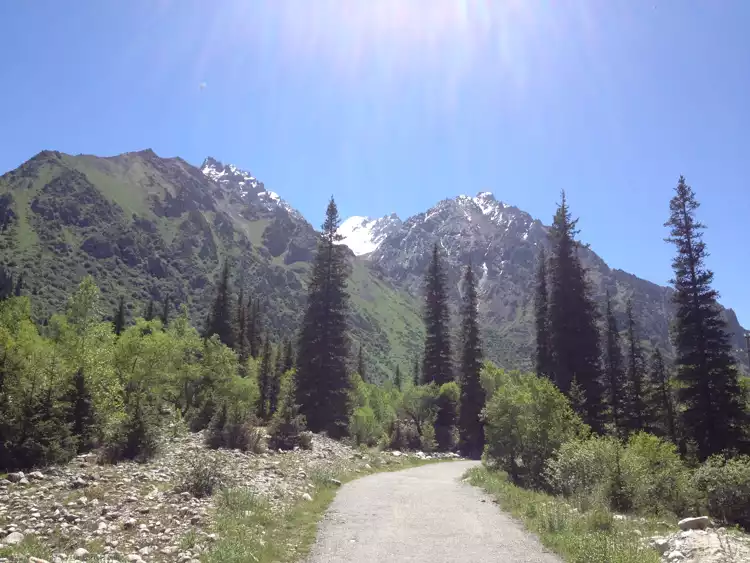 Backpacking in mountains
