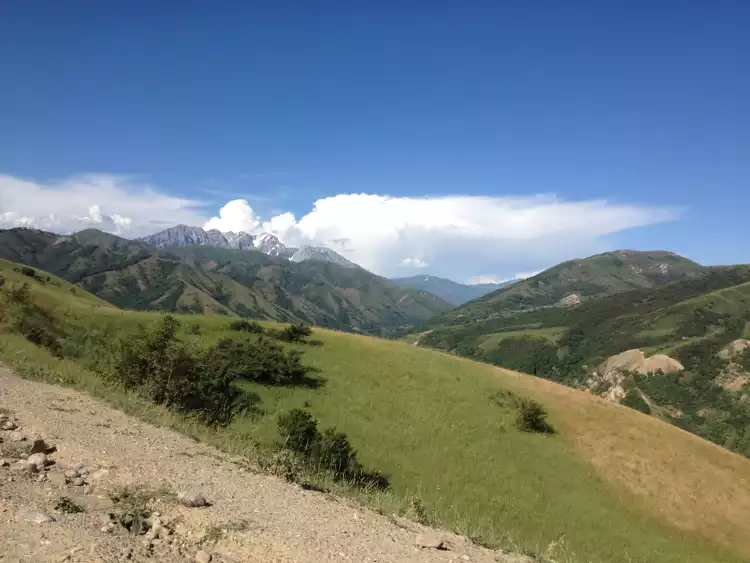 Backpacking in mountains