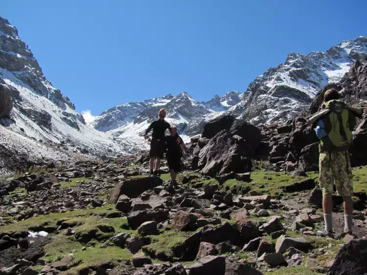 Backpacking in mountains