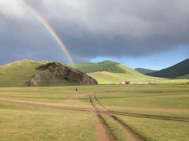 Backpacking in sceneries