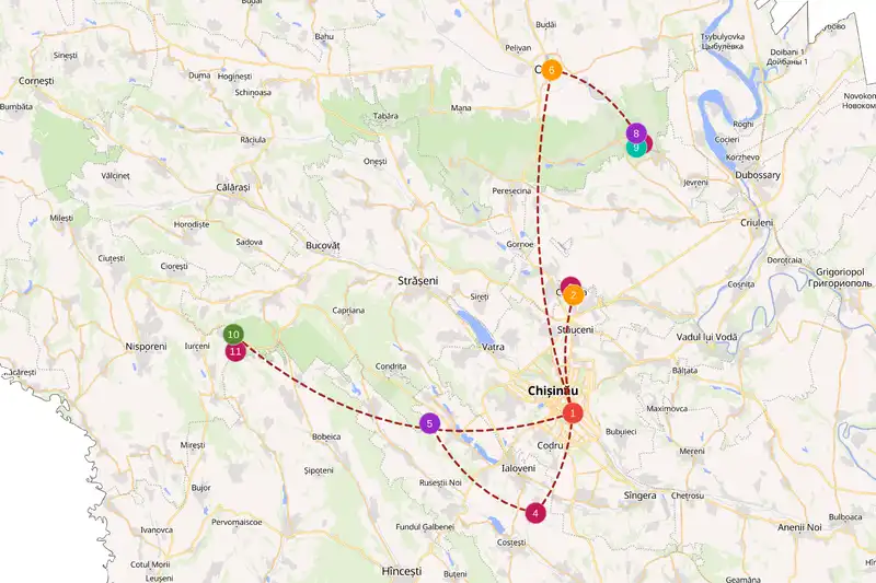 Example route for moldova