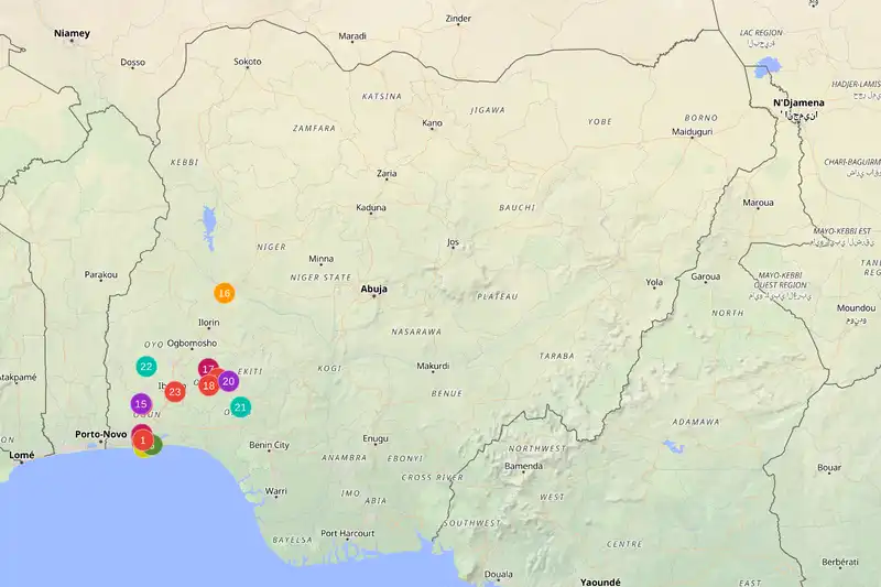Example route for nigeria