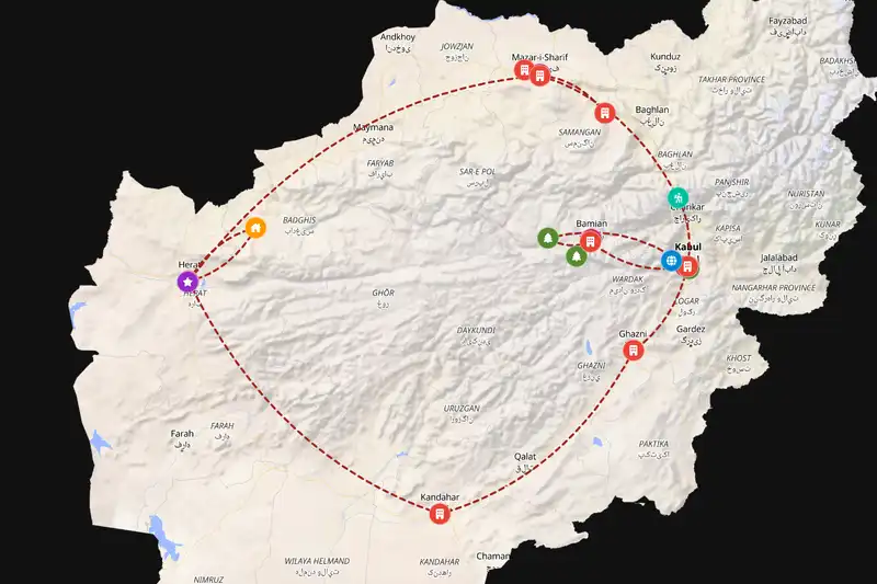 Backpacking in 21-day route