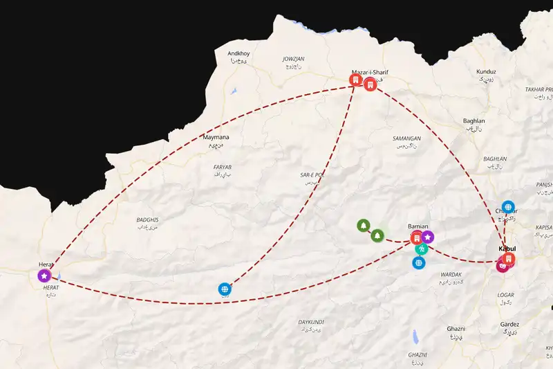 Backpacking in 21-day route