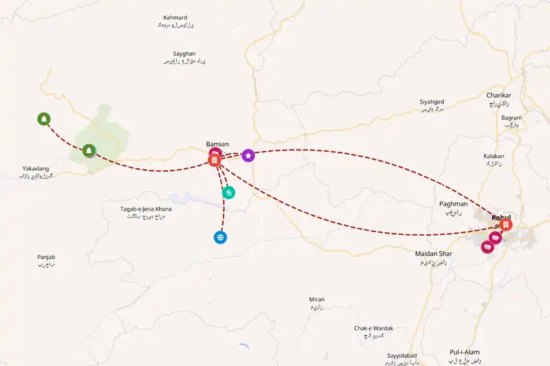 Backpacking in 7-day route