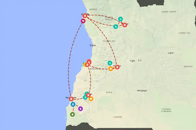 Backpacking in 21-day route