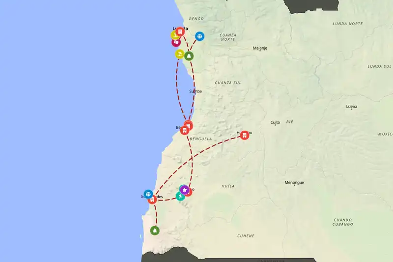 Backpacking in 21-day route