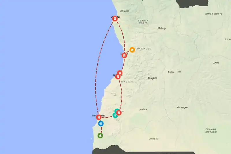 Backpacking in 14-day route