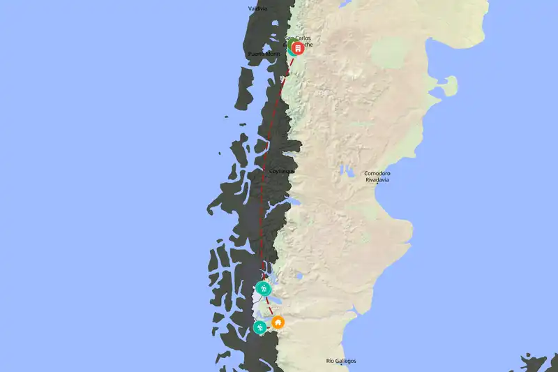 Backpacking in 14-day route