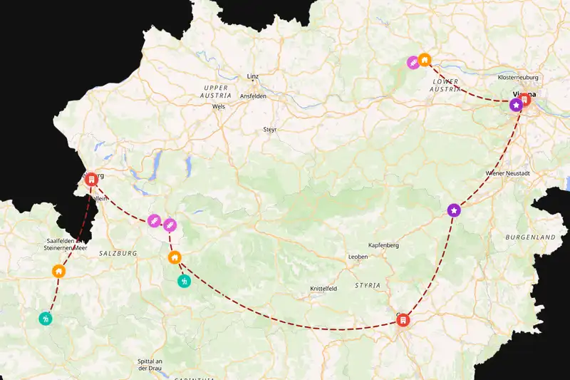 Backpacking in 15-day route