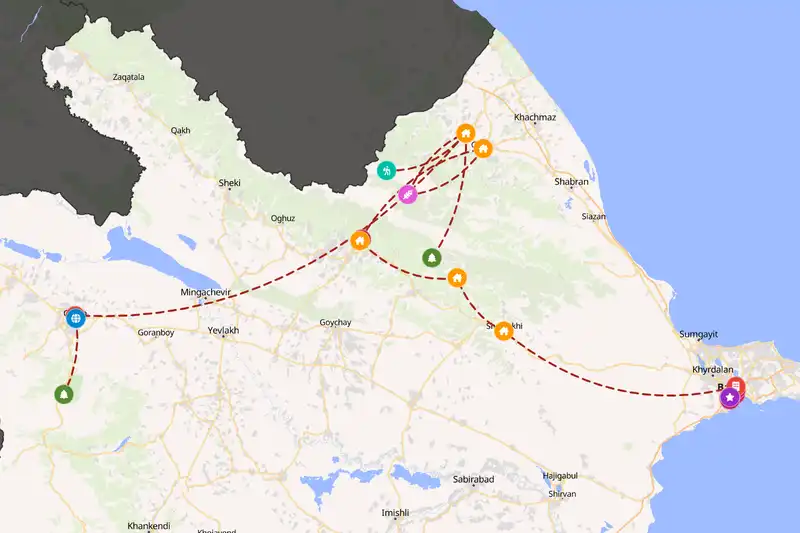 Backpacking in 15-day route