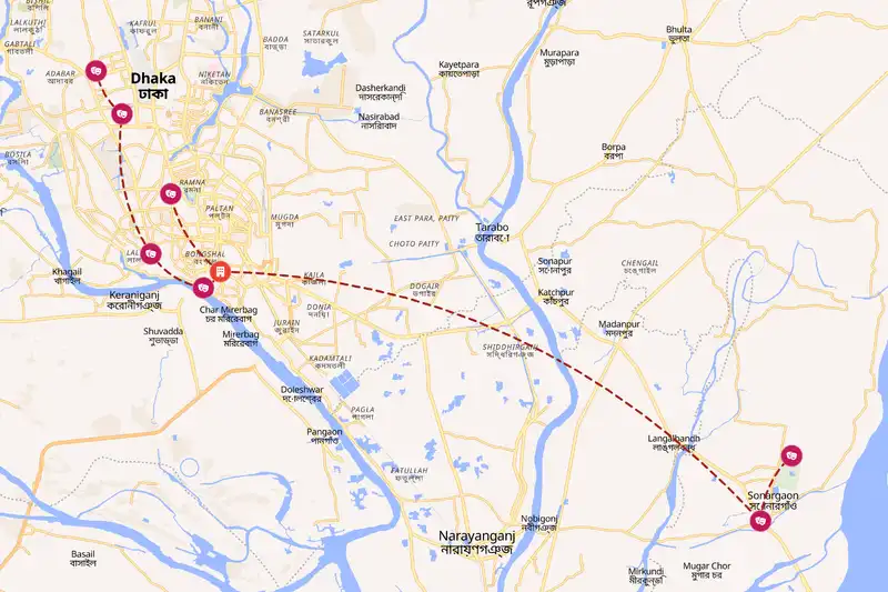 Backpacking in 7-day route