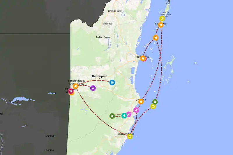 Backpacking in 15-day route