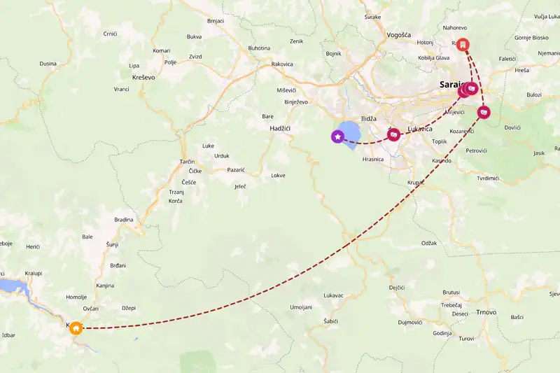 Backpacking in 5-day route