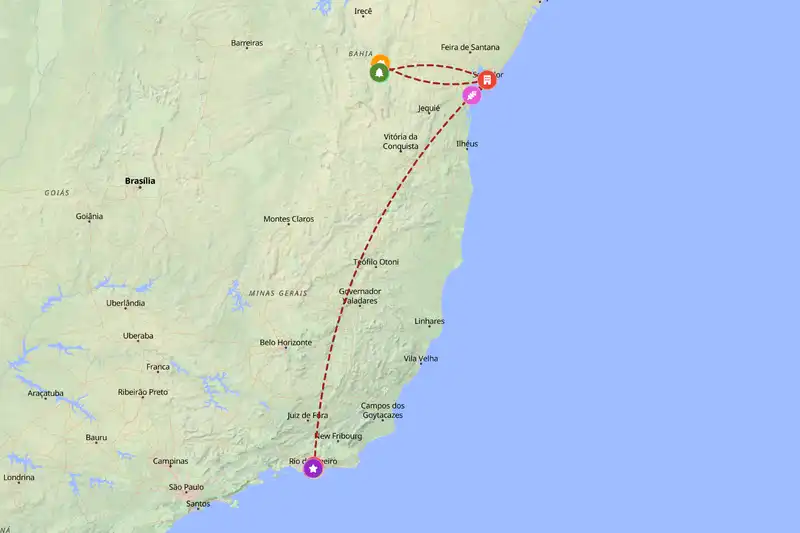Backpacking in 21-day route