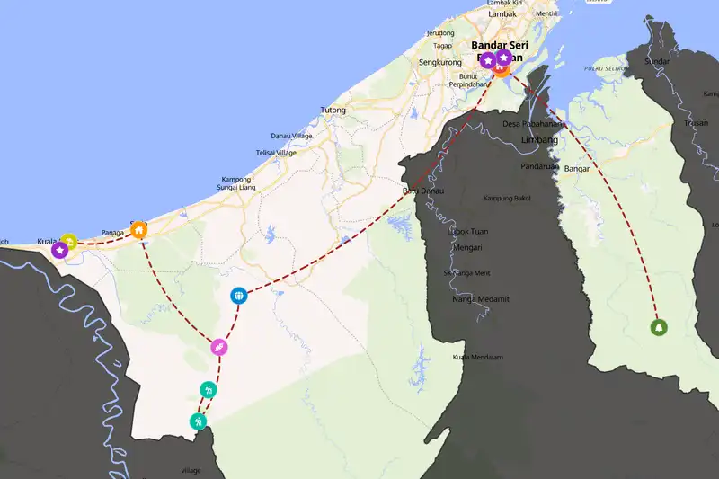 Backpacking in 5-day route