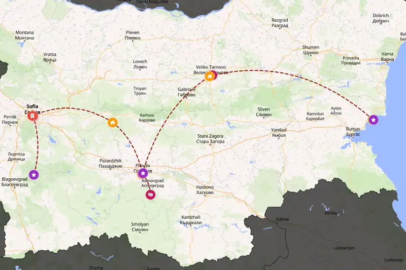Backpacking in 10-day route
