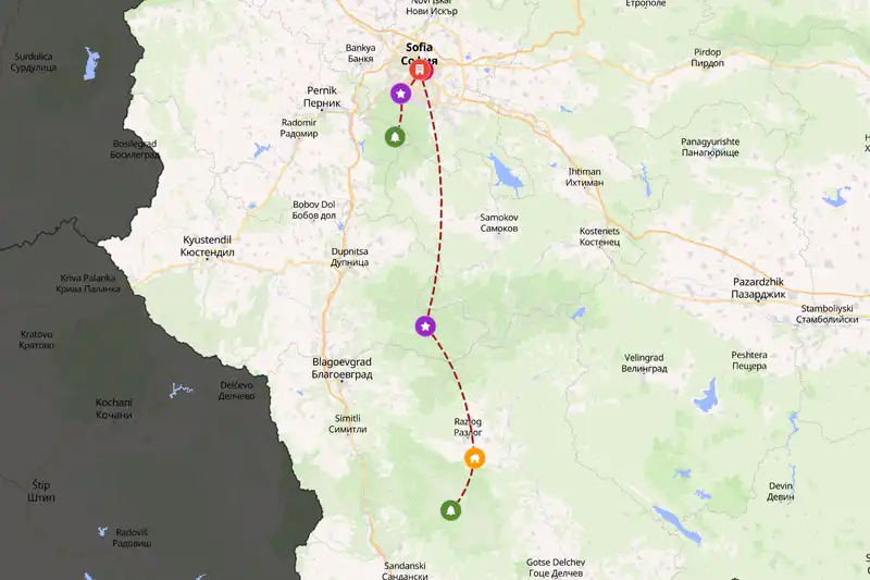 Backpacking in 5-day route