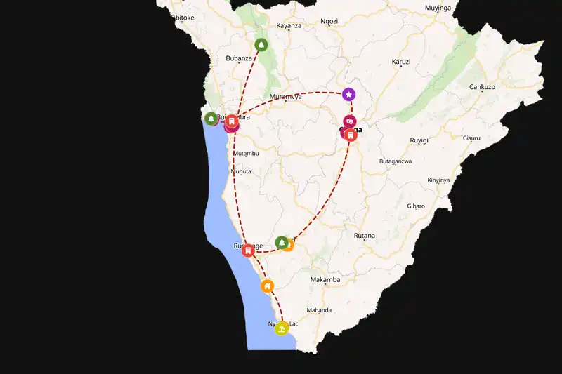 Backpacking in 5-day route