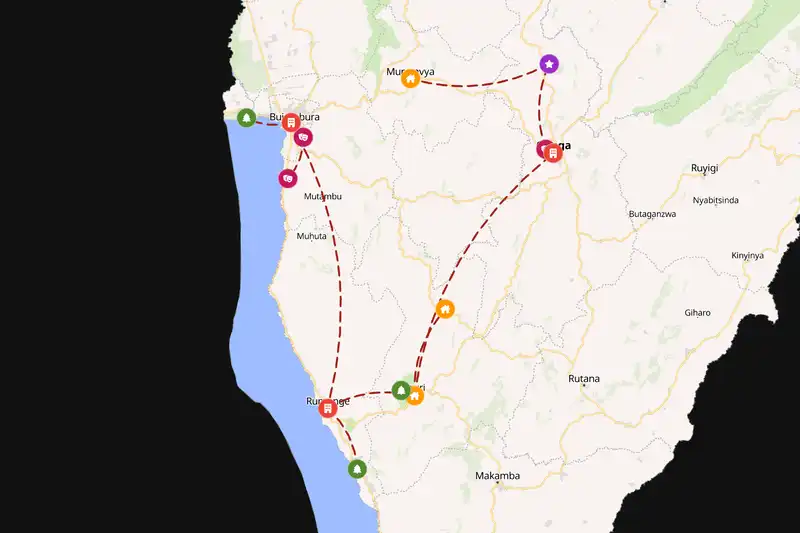 Backpacking in 5-day route
