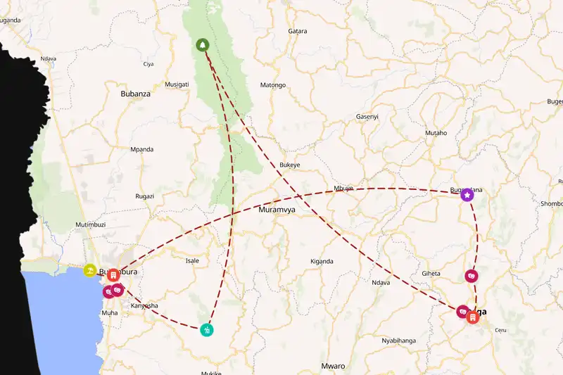 Backpacking in 3-day route