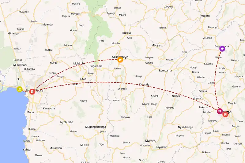Backpacking in 3-day route