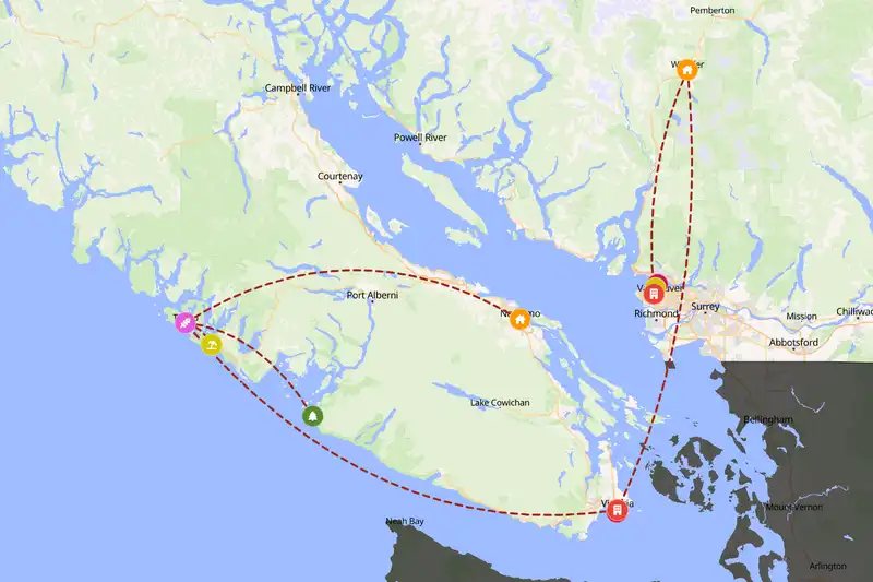 Backpacking in 14-day route