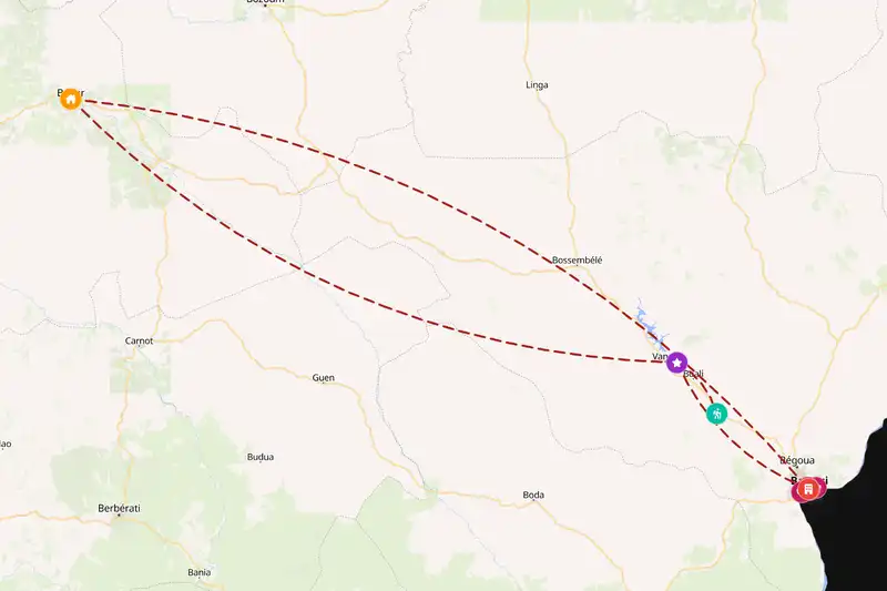 Backpacking in 10-day route