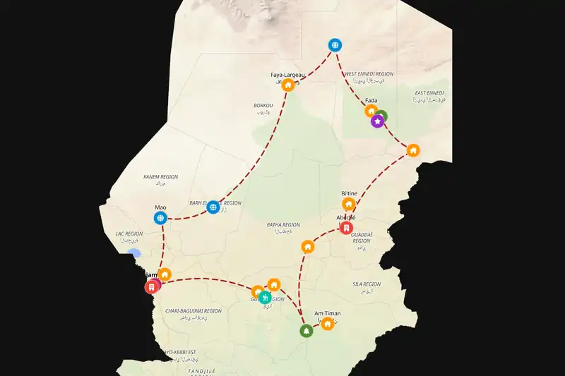 Backpacking in 21-day route