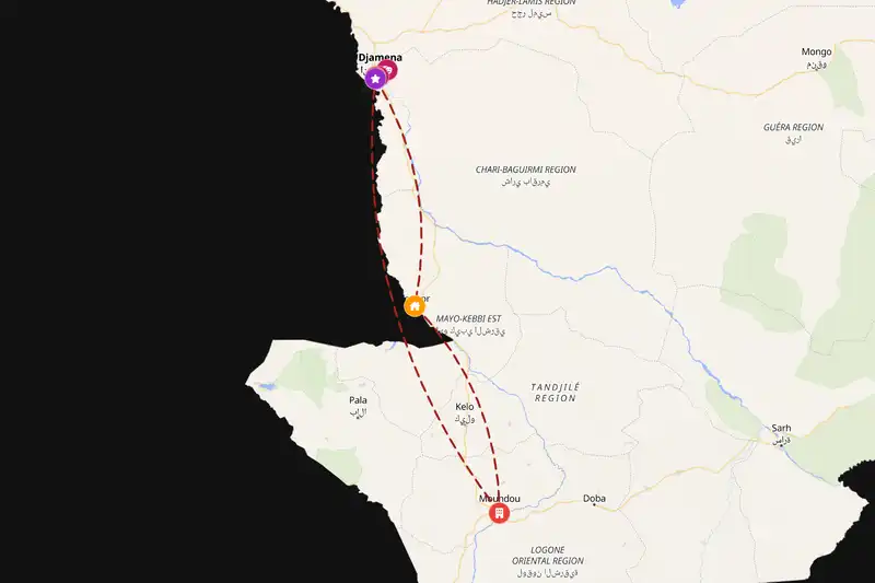 Backpacking in 7-day route