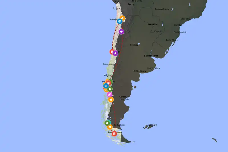 Backpacking in 21-day route