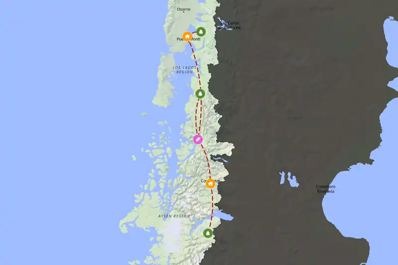 Backpacking in 7-day route