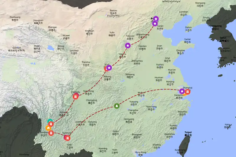 Backpacking in 30-day route