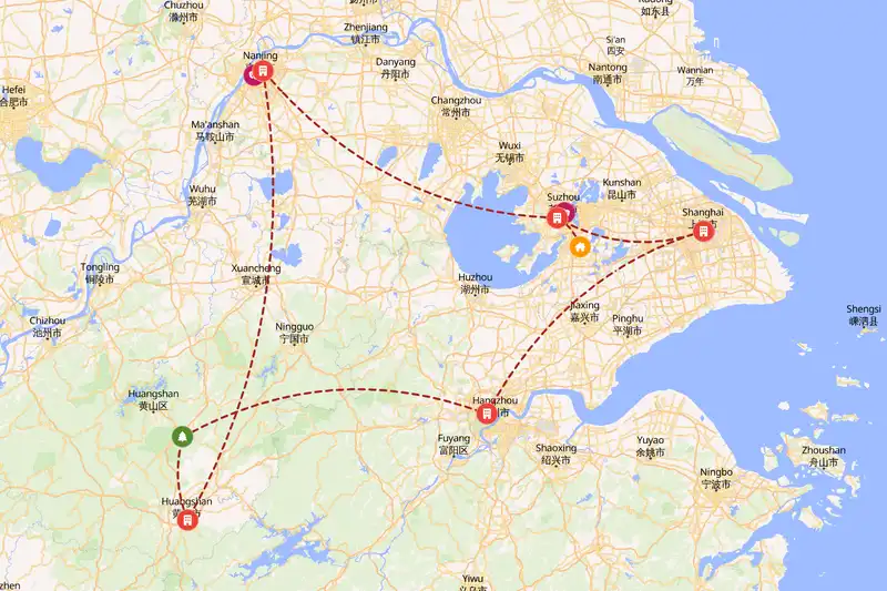 Backpacking in 14-day route