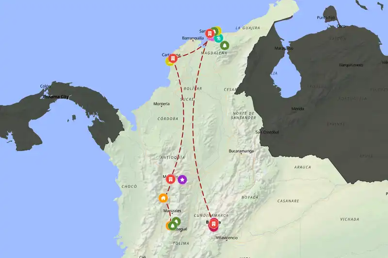 Backpacking in 21-day route