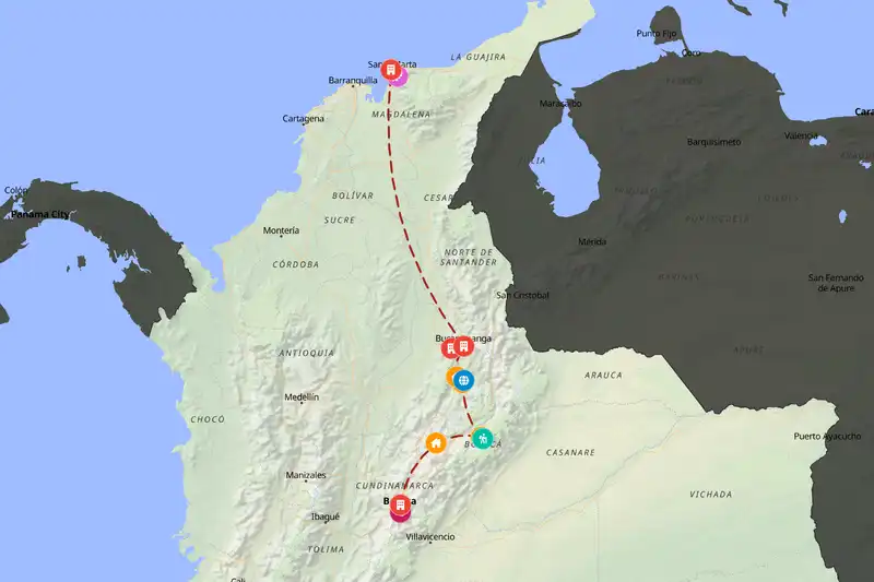 Backpacking in 14-day route