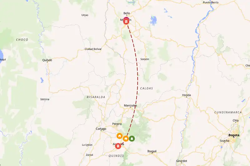 Backpacking in 7-day route