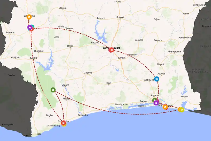 Backpacking in 15-day route