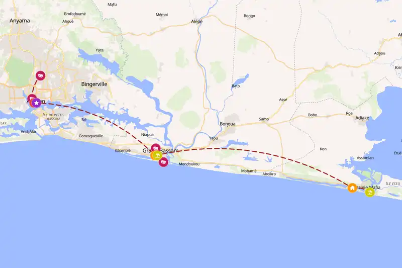 Backpacking in 5-day route