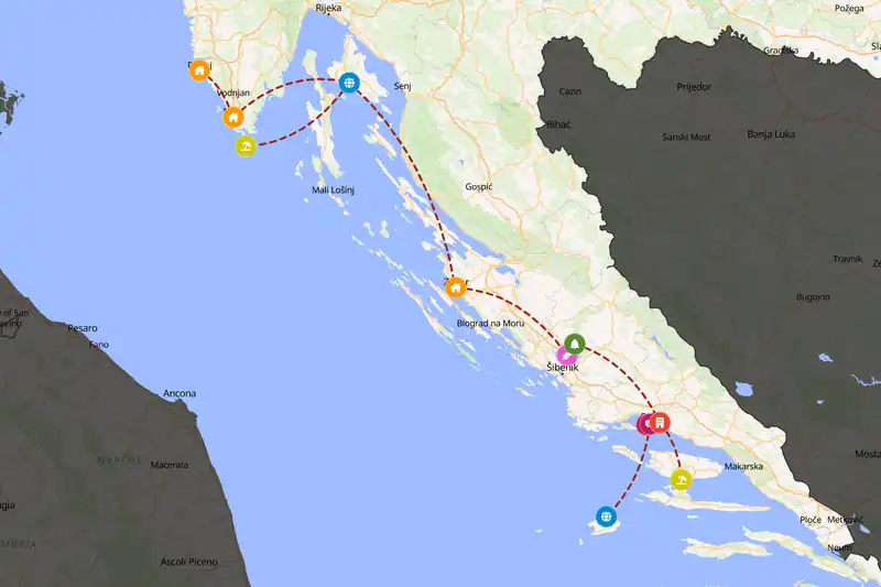 Backpacking in 10-day route
