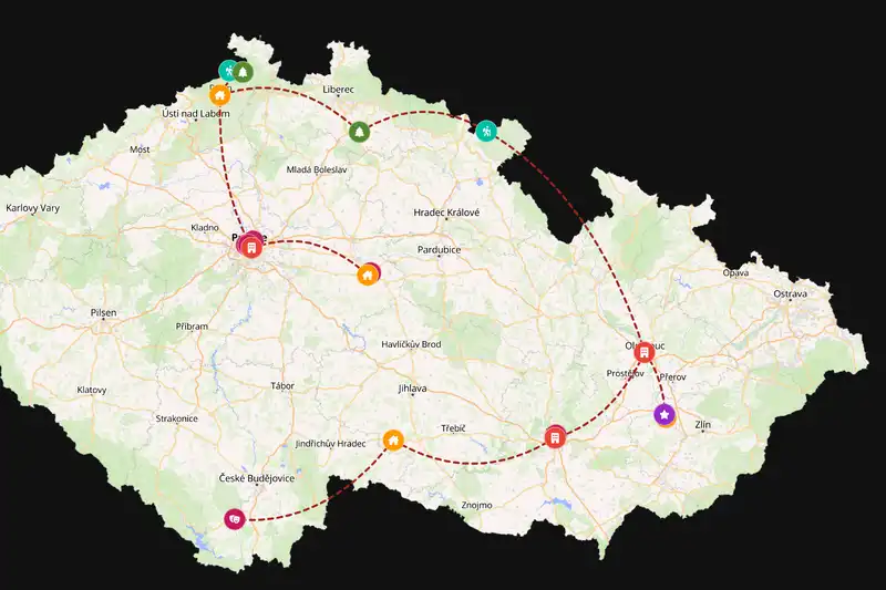 Backpacking in 15-day route