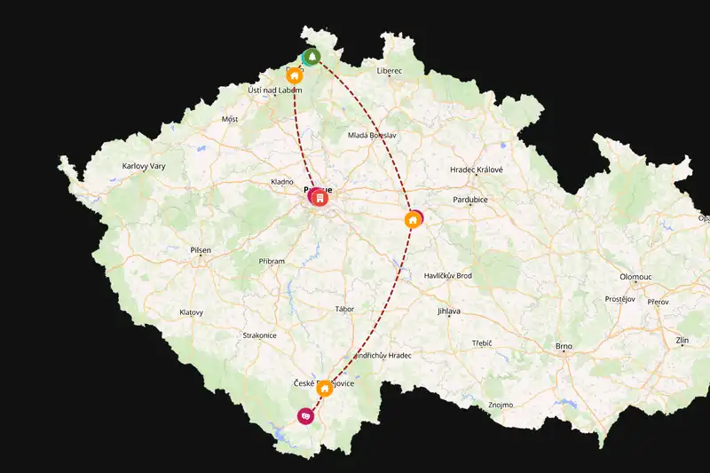 Backpacking in 10-day route