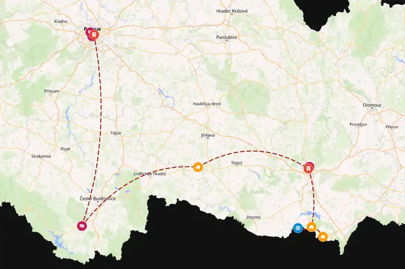 Backpacking in 10-day route