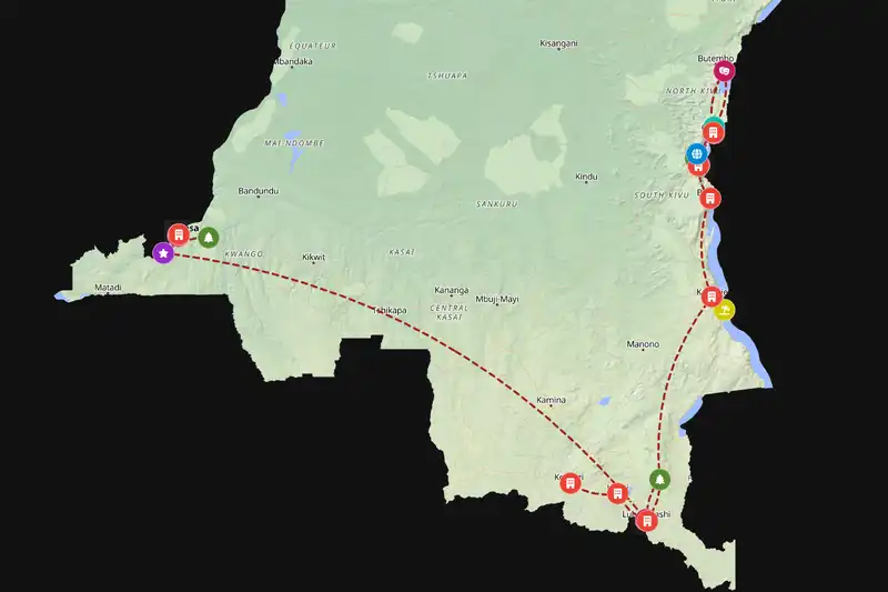 Backpacking in 21-day route