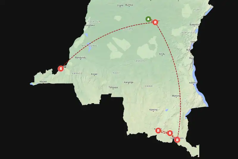 Backpacking in 14-day route