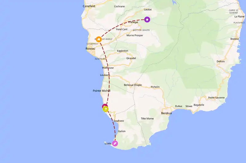 Backpacking in 2-day route