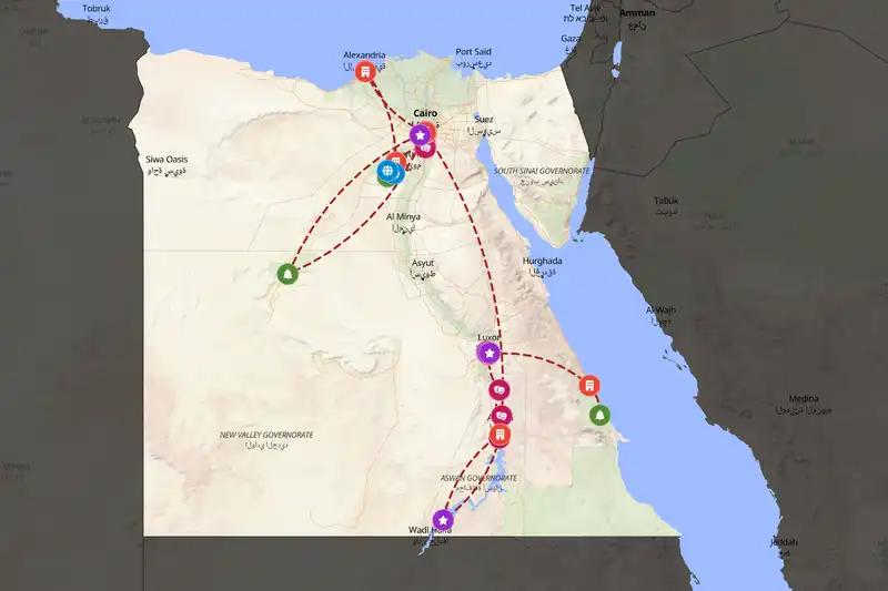 Backpacking in 21-day route