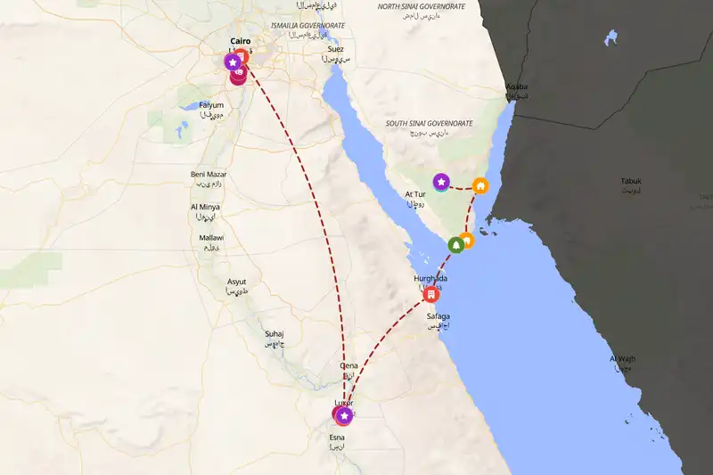 Backpacking in 14-day route
