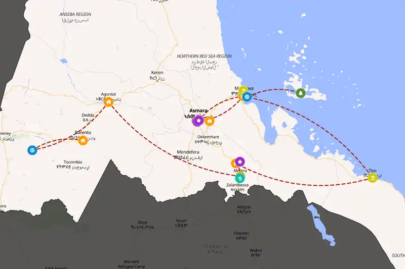 Backpacking in 15-day route