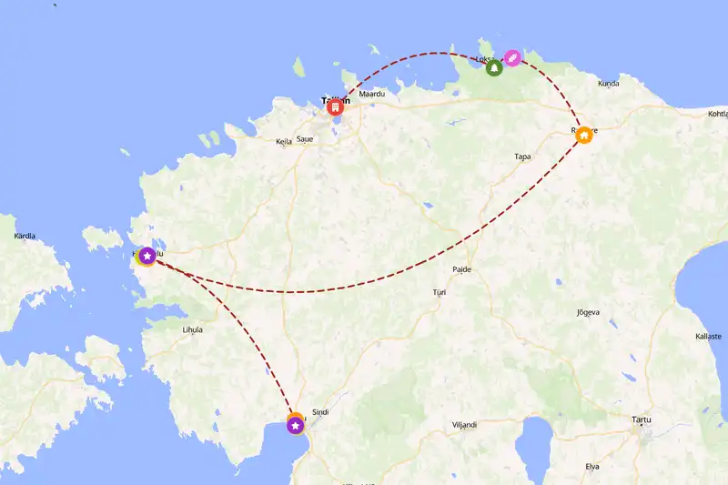 Backpacking in 3-day route